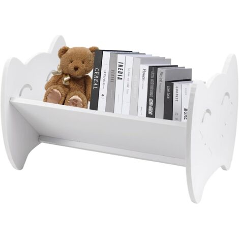 Bookcase White Desktop Storage Rack Kids Bookshelf Storage Display Rack for Bedroom, Study, or Playroom (1/5)