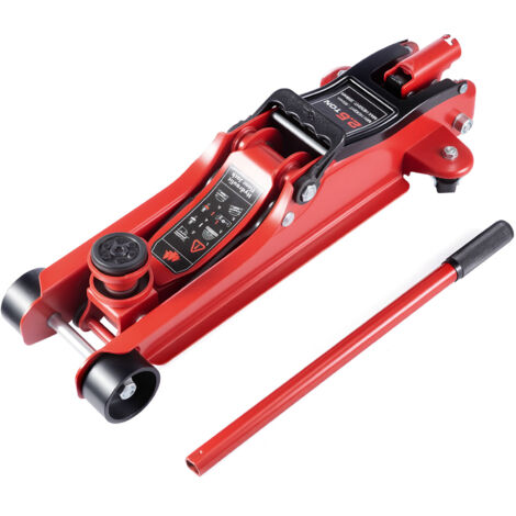 Car Jack Hydraulic 2.5 Ton Hydraulic Low Profile Floor Jack Heavy Duty Trolley Jack for Car Van Garage Tyre Repair Change Tire Emergency Tool (Red)