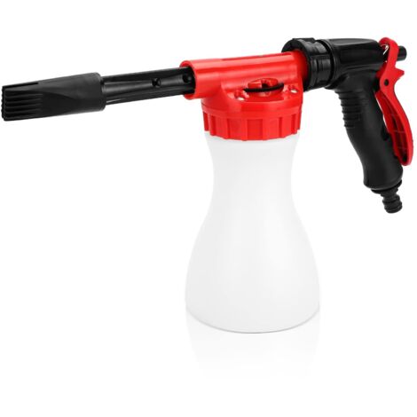 Wash Foam Cannon 900ml Snow Foam Gun Bottle Sprayer Adjustable Car Cleaning Spray Tool Hose Pipe Sprayer for Home Garden Wash (Red) (1/5)