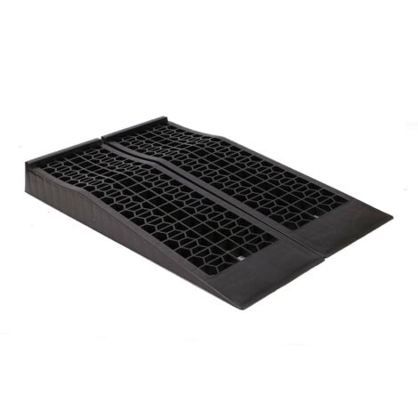 4Pcs Heavy Duty Ramp - 3 Ton Capacity, Kerb & Curb Ramp for Home Garage & Workshop, Low Rise Clearance, Wide Car & Van Access (1/5)