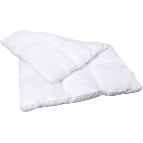 Mattress Topper - Big Double, 10cm Thick White Memory Foam, 137 x 190cm, Soft & Fluffy Quilted, Hypoallergenic with Elastic Straps (1/5)