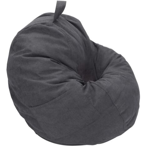 Bean Bag Chair Sofa Cover 80x90cm Lazy Bean Bag Storage Chair Cover Unfilled Bean Bag Adult and Child Chair Cover solid Bean Bag Cover (Gray)