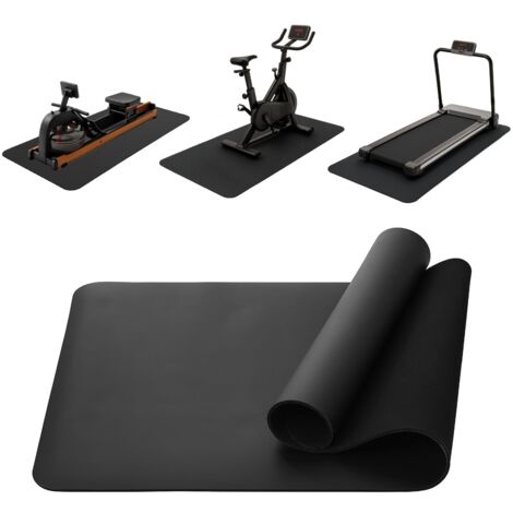 Treadmill Mat Exercise Equipment Mats PVC Exercise Mat Heavy-Duty Protective Floor Mats for Under Stationary Bike Spin Bike Fitness Equipment 152x76cmx6mm