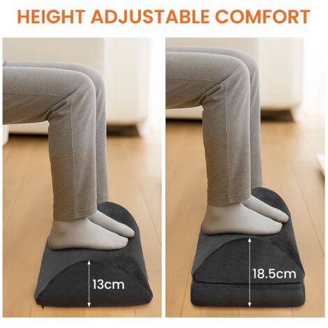 Foot Rest Under Desk Footrest with Memory Foam Two Height Adjustable Desk Doot Rest are Used to Support The Legs and Improve Posture Suitable for Home Offices (1/5)