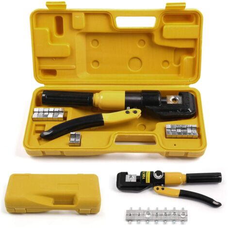 8 Ton 7 Dies Hydraulic Crimping Tool Crimper Kit Crimping Tool Electric Battery Cable Wire Terminals Lugs 4-70mm²