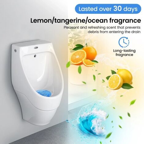 18 Pack Urinal Mats 16X16CM Urinal Screens Splash Mats Urinals Deodoriser Three colors Clogging Lasting Odor Freshener Urinals Cake for Bathroom Restroom