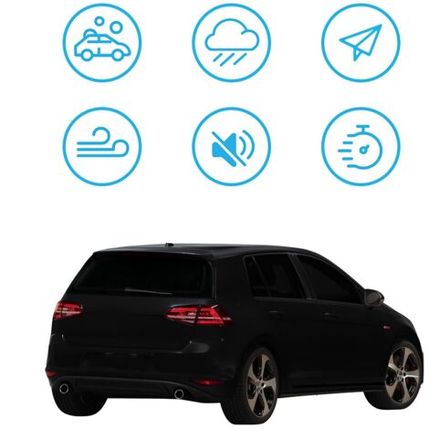 In-Channel Wind Deflectors for VW Golf MK7 (2012-2020) 5-Door Hatchback 4pc Tinted Acrylic Set Rain Wind Noise Protection