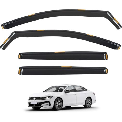 Wind Deflectors Black Rain Guards Window Visor Fits VW GOLF MK7 2012-2020 4pcs Car Wind Deflector Set Accessories Easy Installation (1/5)