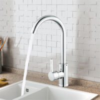 Sink Tap Kitchen 360º Swivel Spout Monobloc Mixer Brushed Nickel Single Lever Sink Tap or Kitchen Faucet