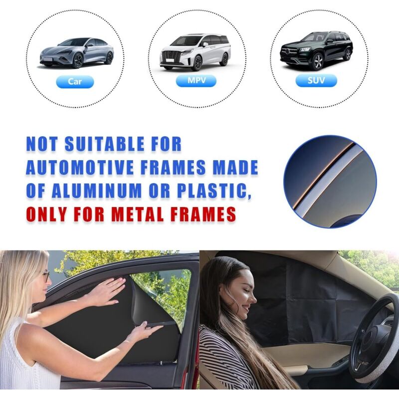 Extension De Pare-soleil Polarisée Pour Voiture - Protection UV Et Anti-éblouissement - Fermeture éclair Réglable