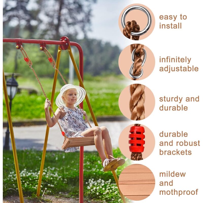 Balançoire Corde D’escalade Avec Disque Et Plateforme – 3 En 1 Assis, Debout, Grimpe – Extérieur Intérieur, Charge 200 Kg, Jardin Parc