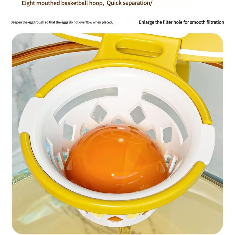 Séparateur D'oeuf En Forme De Panier De Basket - Plastique - Pour Séparer Jaune Et Blanc Facilement - Gadget De Cuisine Fun - 8