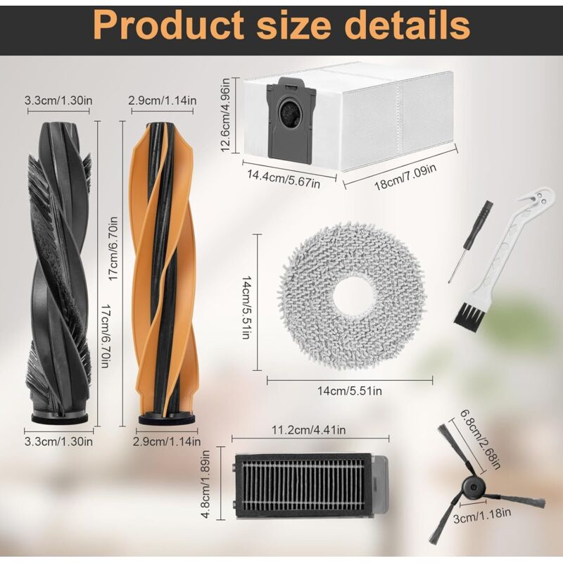 Kit Pièces Rechange Pour Dreame X50/L50/L40s - Brosses, Filtres, Tampons (original)