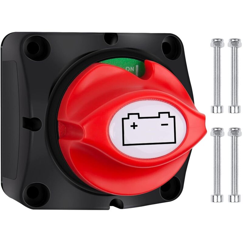 Interrupteur Coupe-circuit Batterie 12-48V - ON/OFF, Pour Voiture, Camping-car, Bateau