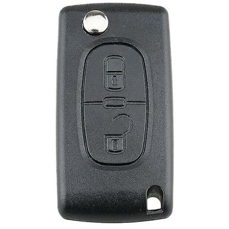 MEDZUK Coque Clé Compatible Avec Citroen C5 Aircross 2018-2024 2025 Coque De Protection Pour Clé De Voiture TPU, Accessoire Étui Pour Clés Avec Porte- Clés (Noir