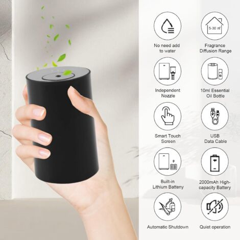Diffuseur D'huiles Essentielles Sans Eau Rechargeable - Portable Pour Voiture Et Maison, Pulvérisation à Froid, Timer