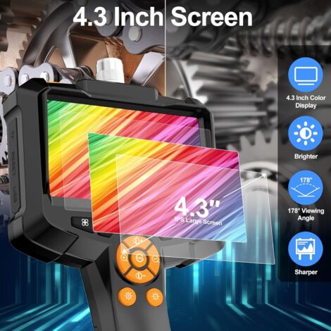 Caméra Endoscopique 5m HD 1920P – Écran 4,3", étanche IP67, Pour Plomberie Et Mécanique Auto