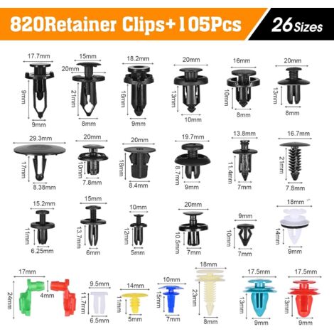 Kit De Démonstration Auto 720 Pièces - Clips Universels, Rivets Plastique, Outils Pour Pare-chocs, Portes, Tableau De Bord