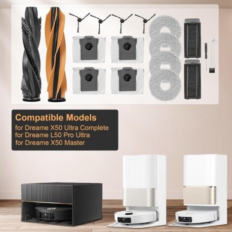 DREAME Mop Pads Compatible With X50 Ultra / X40 Ultra/ L50 Ultra / L40s Ultra / L40s Ultra AE / L40s Ultra CE / L40 Ultra / L10s Ultra Gen2, Wet