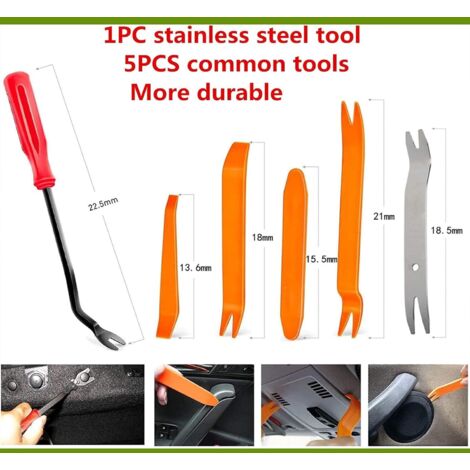 Kit 7 Outils Démontage Intérieur Voiture - Dégrippeur Clips, Lève-pinces - Réparation Auto