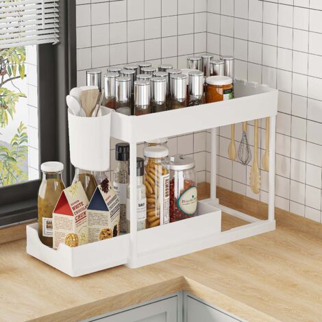 Panier Tiroir Coulissant Suspendu – 38x25x12 Cm, Pour Sous Étagère, Armoire, Rangement Sous-vêtements - 8