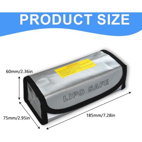 UN - JDRC-Mini sac de sécurité pour batterie Lipo portable, étanche et UN - JDRC-Mini sac de sécurité pour batterie Lipo portable, étanche et