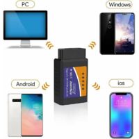 Valise Diagnostic Auto Multimarque Scanner Diagnostic OBD2 Bluetooth ELM327 - Lecteur Codes Défaut Voiture - Compatible Android IOS Lecteur Codes Défaut Temps Réel