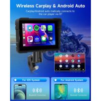 Écran Moto CarPlay Et Android Auto 6,86 Pouces – Avec 2 Caméras, Enregistrement Et Navigation Mains Libres