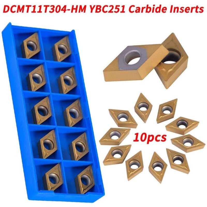10 Inserts De Tournage En Carbure DCMT070204 YBC251 - Pour Barres D'outils, Neufs