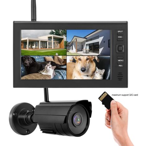 INN® Caméra réseau panoramique sans fil HD vision nocturne moniteur