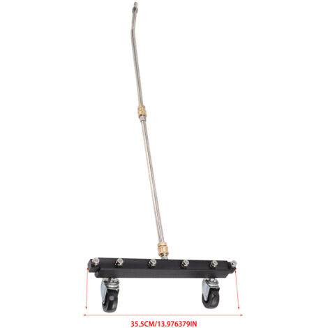 Eosnow – Nettoyeur de train de roulement pour nettoyeur haute pression 4000 psi – 6 buses et 2 baguettes d'extension – Roues pivotantes pour surfaces larges (1/6)