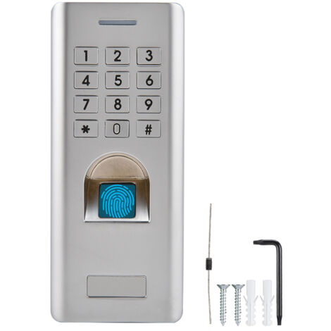 Eosnow – Lecteur d'empreintes digitales étanche – Contrôle d'accès IP66 – 3000 utilisateurs – Alliage de zinc – 12V CC – Module optique 500 DPI
