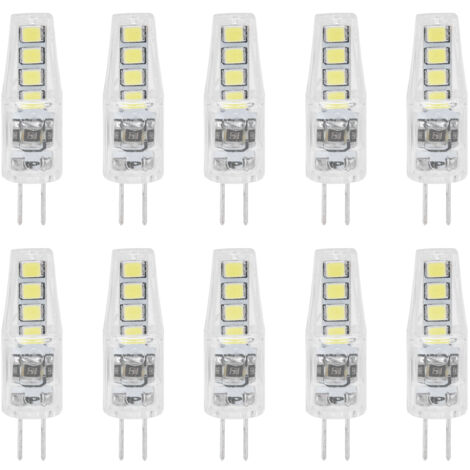 Eosnow 10 pièces G4 8LED lumière 2835 puces de lampe 2W 360 Angle PC lampe ampoule pour bureau à domicile 220Vlumière blanche