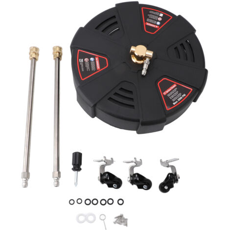 Eosnow Nettoyeur Haute Pression Professionnel 2500PSI avec Connexion Rapide 1/4" et 3 Roues pour Béton, Terrasse, Allée