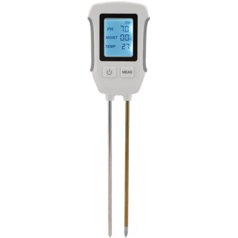 Eosnow – Testeur d'humidité du sol numérique à double sonde – pH-mètre haute précision – Plage pH 3-9 – Alimentation 3 piles AAA – Pour vergers et serres
