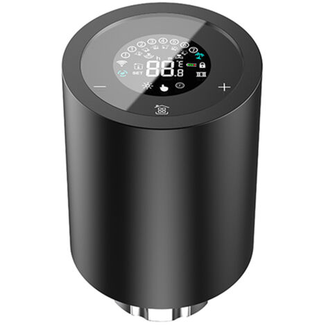 Decdeal – Vanne de radiateur thermostatique intelligente – Contrôle via application mobile – Plage de température 5 à 35 ℃ – Installation facile