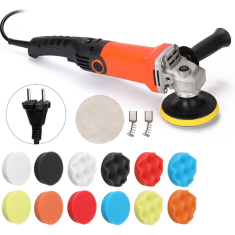 Decdeal – Polisseuse électrique 1200W – Vitesse réglable 6 niveaux – Diamètre disque 100 mm – Pour polissage automobile et meubles