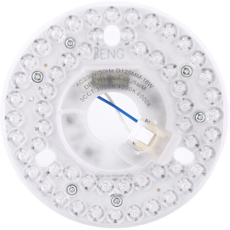 Eosnow Kit de rénovation pour ventilateur de plafond à LED 4,92 pouces 18 W 3CCT 3000 K 4000 K 6000 K intensité variable rond carte PC de remplacement 230 V