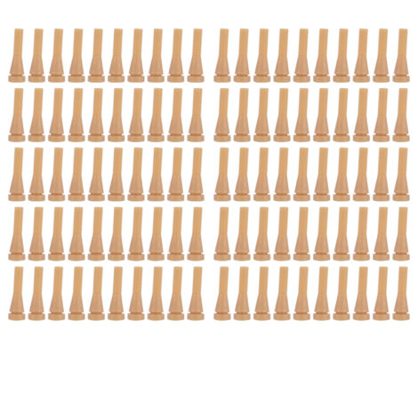 Eosnow Lot de 100 bâtons d'épilation en caoutchouc pour plumeuse de volaille, remplacement pour canards, poulets, oies, rose jaunâtre