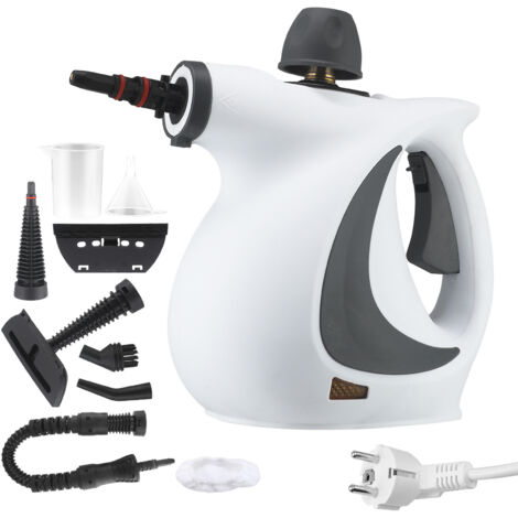 Decdeal 7-en-1 Nettoyer de vapeur à main pour la maison 1050W 3 bar 135 ℃ Température chauffage rapide portable portable multisurface de nettoyage en profondeur avec un câble de 9 pieds 350 ml du rése