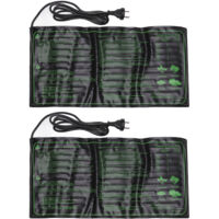 Eosnow 2 Pièces Tapis Chauffant Imperméable Pour Semis,Coussin à Température Constante pour la Croissance des Graines de Plantes,Prise UE 220-240V