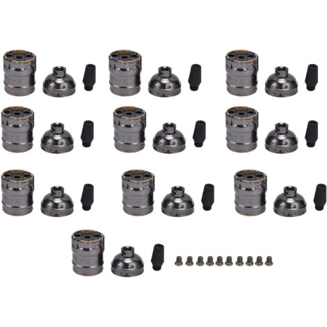 Eosnow 10pcs Retro -Lampenhalter langlebiger eleganter Aluminium -Deckenbirnenblock für E26 E27 (1/5)