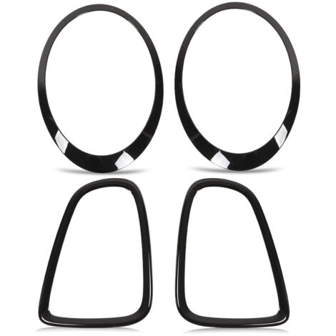 Eosnow 4PCS Gloss Black Scheinwerfer Rücklicht -Surround -Abdeckung Ersatz für Mini R56 R57 R58 R59 Cooper S JCW 2007-2015