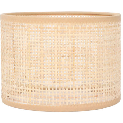 Eosnow Rattan-Lampenschirm, Ersatz, gewebter Korb, Kronleuchter, Vintage-Hängetisch, Bodenlichtabdeckung, E27, E14