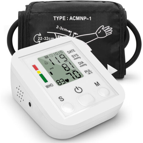 Decdeal Blutdruckmessgerät, LCD-Display, präzise Messung, tragbarer Armbandmonitor mit Zeiteinstellungsfunktion (1/5)