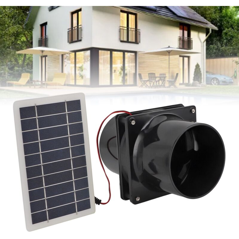 Ventilatore Solare Bigking Da 10W Con Pannello, Per Esterno, Per Cuccia Cane, Pollaio, Giardino, Impermeabile