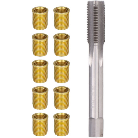 Eosnow Strumenti di riparazione del foro filettato della candela Inserti in metallo M12x1.25 Kit filettato M14x1.25 Rubinetto 14mm