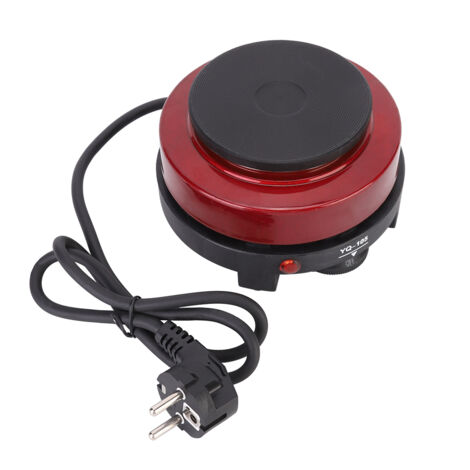 Eosnow Riscaldatore a piastra riscaldante per mini stufa elettrica portatile da 500 W per uso domestico (spina UE rossa 220-240 V)