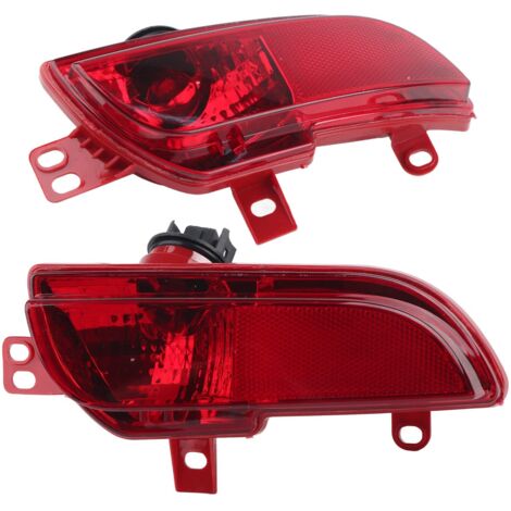 Eosnow  Conjunto de luz antiniebla trasera izquierda 6350HA reemplazo de carcasa roja para Peugeot 206+ 20092012