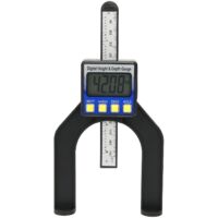 Eosnow Medidor electrónico de altura y profundidad, pantalla Digital, regla para carpintería, herramienta de medida de 0 a 80mm